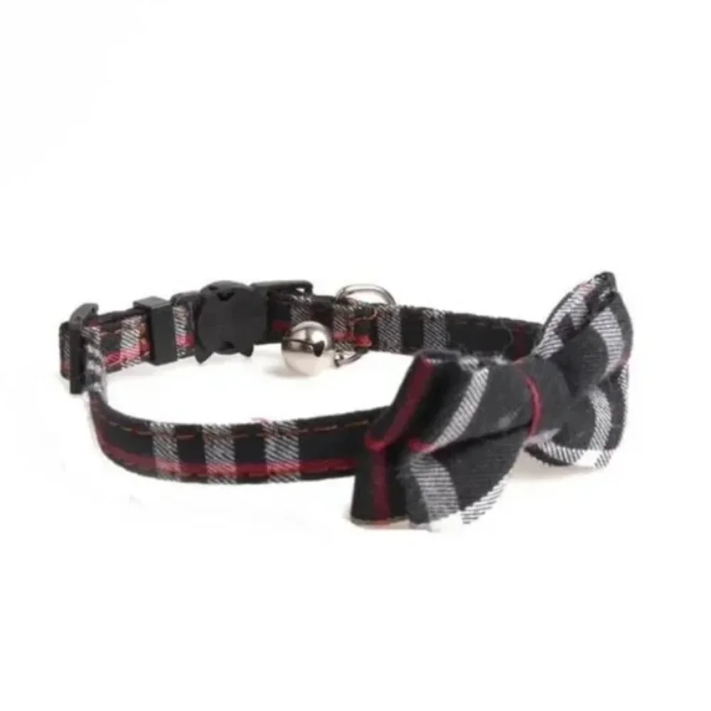 Vintage Check Plaid Bow Tie Breakaway